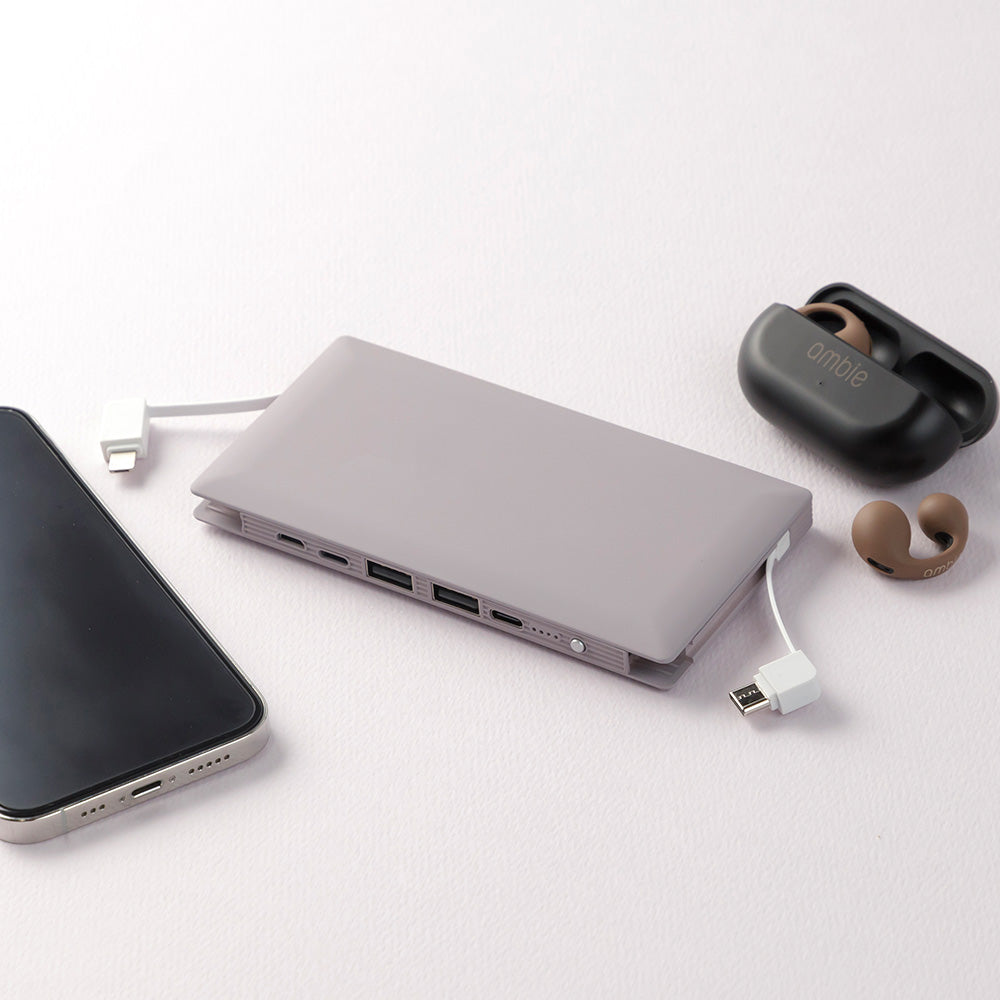 #OSHAMOBA ケーブル内蔵モバイルバッテリー 10000/8500mAh