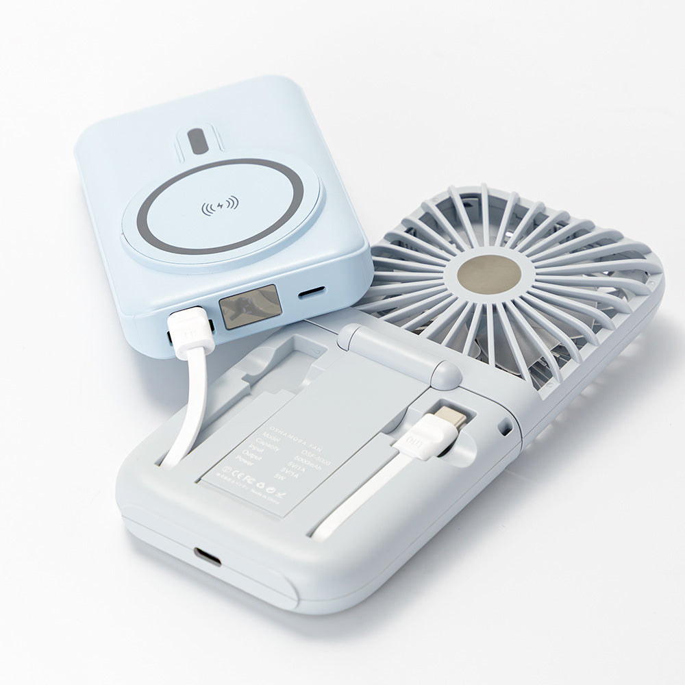 #OSHAMOBA FAN 冷却プレート付き 折りたたみ扇風機